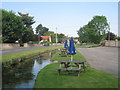 Pub seats by Scopwick Beck