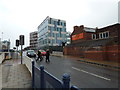 Pedestrians crossing Upper Hanover Street