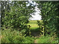 Footbridge across a drain near Kirkby Green