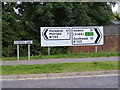 TM3877 : Roadsigns on Roman Way by Geographer