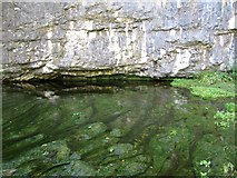 SD8964 : The River Aire emerges at Aire Head, Malham Cove by Rich Tea