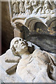 ST5115 : St Andrew's church, Brympton D'Evercy - effigy of a priest (detail) by Mike Searle