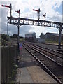 Llandudno Station signal box and gantry