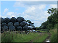 2012 : Stack of baled straw off Dark Lane 