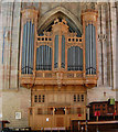 SO7745 : Organ in Great Malvern Priory by Julian P Guffogg