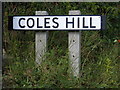 Coles Hill sign