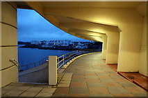 SX4753 : Art Deco Terrace, The Lido, Plymouth, Devon by Christine Matthews