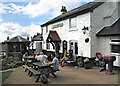 Outdoor seating at the Brewers Arms, West Malvern