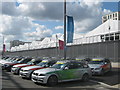 BMW Tourers and Cycle Holders. Olympic Park