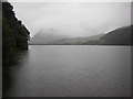 NY1222 : Loweswater in heavy rain by Peter Bond