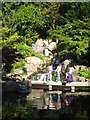 The waterfall in the Kyoto Garden in Holland Park