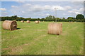 SO8130 : Hay bales in a field near Eldersfield by Philip Halling