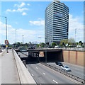 North Circular passes under the A404, London