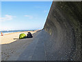 TG4327 : Sea Palling sea wall by Roger Jones