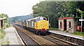 Cefn-y-Bedd station in 1986, with train