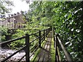 Footbridge across the Calder