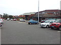 The car park and entrance to the Co-operative supermarket