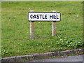TM3977 : Castle Hill sign by Geographer
