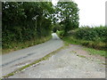 Country lane connecting with the B4214 on Gold Hill