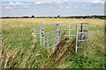 Path across the field to the moat