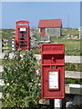 NF6704 : Cleit: postbox № HS9 2 and phone by Chris Downer