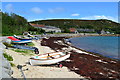 Dinghies drawn up on the shore at New Grimsby