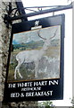 Name sign, The White Hart Inn, Talybont-on-Usk