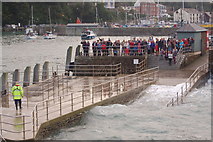 SS5247 : Ilfracombe pier at high tide by Roger Davies