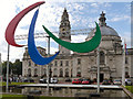 ST1876 : The Agitos Outside Cardiff City Hall by David Dixon