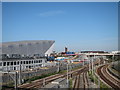 Railway lines by the Olympic Park