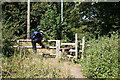 Woodmansterne:  A stile on the London Loop