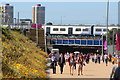 Crowds leaving Olympic Park