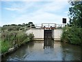 SO9163 : Bottom gates, lock 6, Droitwich Junction Canal by Christine Johnstone