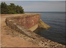 SX9473 : Sea wall and steps, Sprey Point by Derek Harper