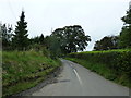 Looking from Redford south-southwest along the road to Woolcombe