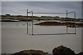 L8129 : Goalposts on beach by Steve Edge