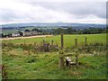 Stile and water trough on path to Moor Isles Farm