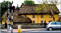 R4646 : Adare - Main Street (N21) - Large Yellow Thatched-Roof House  by Suzanne Mischyshyn