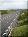 SP2086 : M6 Toll at junction 3A looking east by Robin Stott