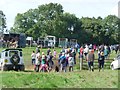 SY1399 : East Devon : Grassy Field & Honiton Show Visitors by Lewis Clarke
