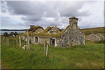 B7702 : Ruined cottage by roadside - Dooey Townland by Mac McCarron