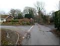 Bends ahead on the road east from Coed-y-paen