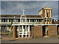 Alnwick Architecture : Covered Walkway and Statue at St Paul