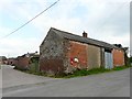 NY2250 : Barn with post box and noticeboard, Lessonhall by Rose and Trev Clough