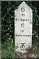 Benchmarked milestone at east end of Charmouth