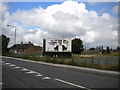 Vandalised hoarding, Nottingham Road, Stapleford