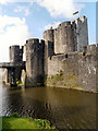 ST1587 : Caerphilly Castle and Moat by David Dixon