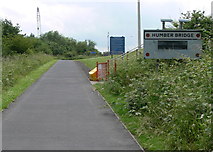 TA0222 : Footpath and cycleway leading to the Humber Bridge by Mat Fascione