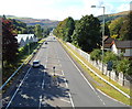 A4233 south of a long footbridge, Ynyshir