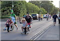 Wheelbarrow race, Kings Road West, Swanage